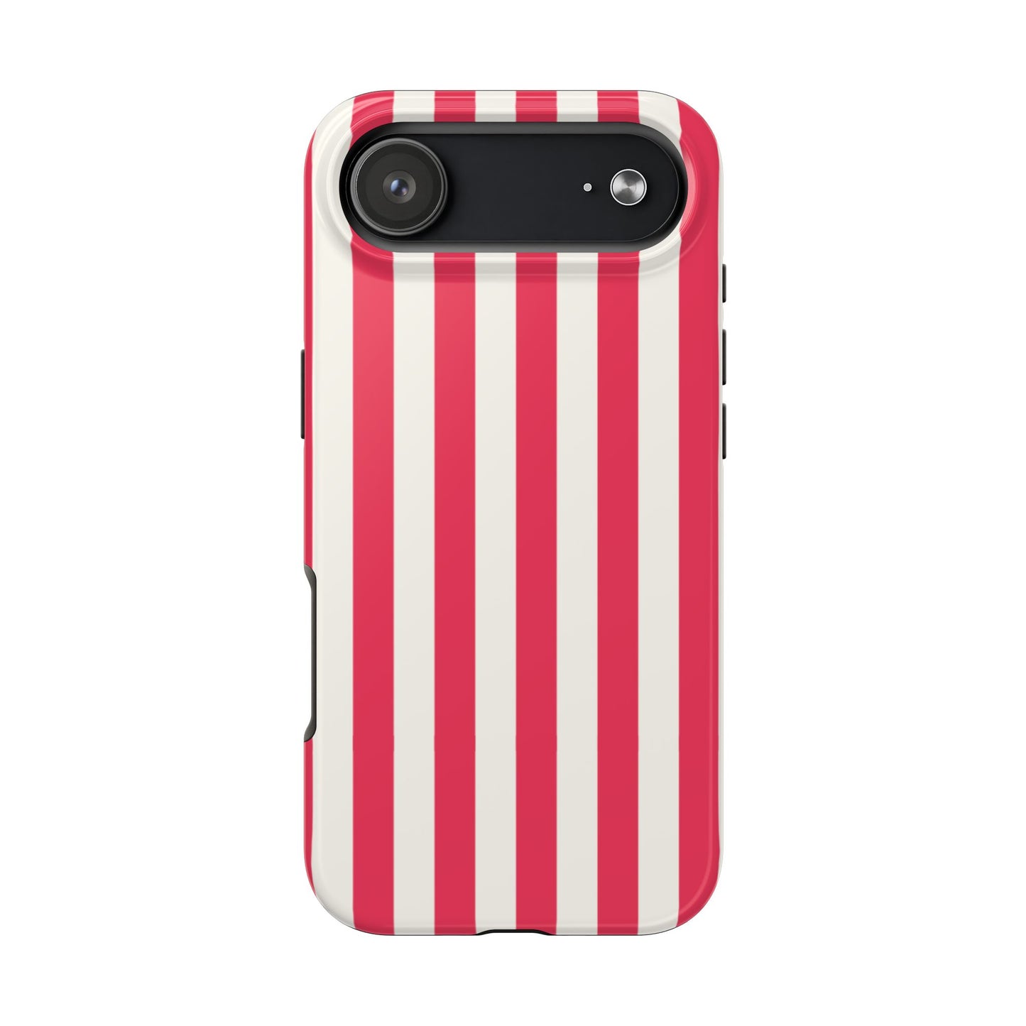 Red Strips — Red & White Vertical Stripe Tough Phone Case