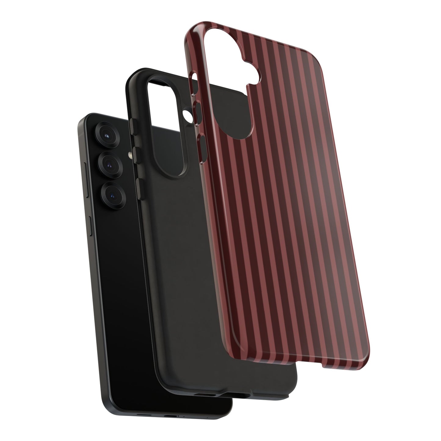 Striped Double Burgundy  — Tough Phone Case