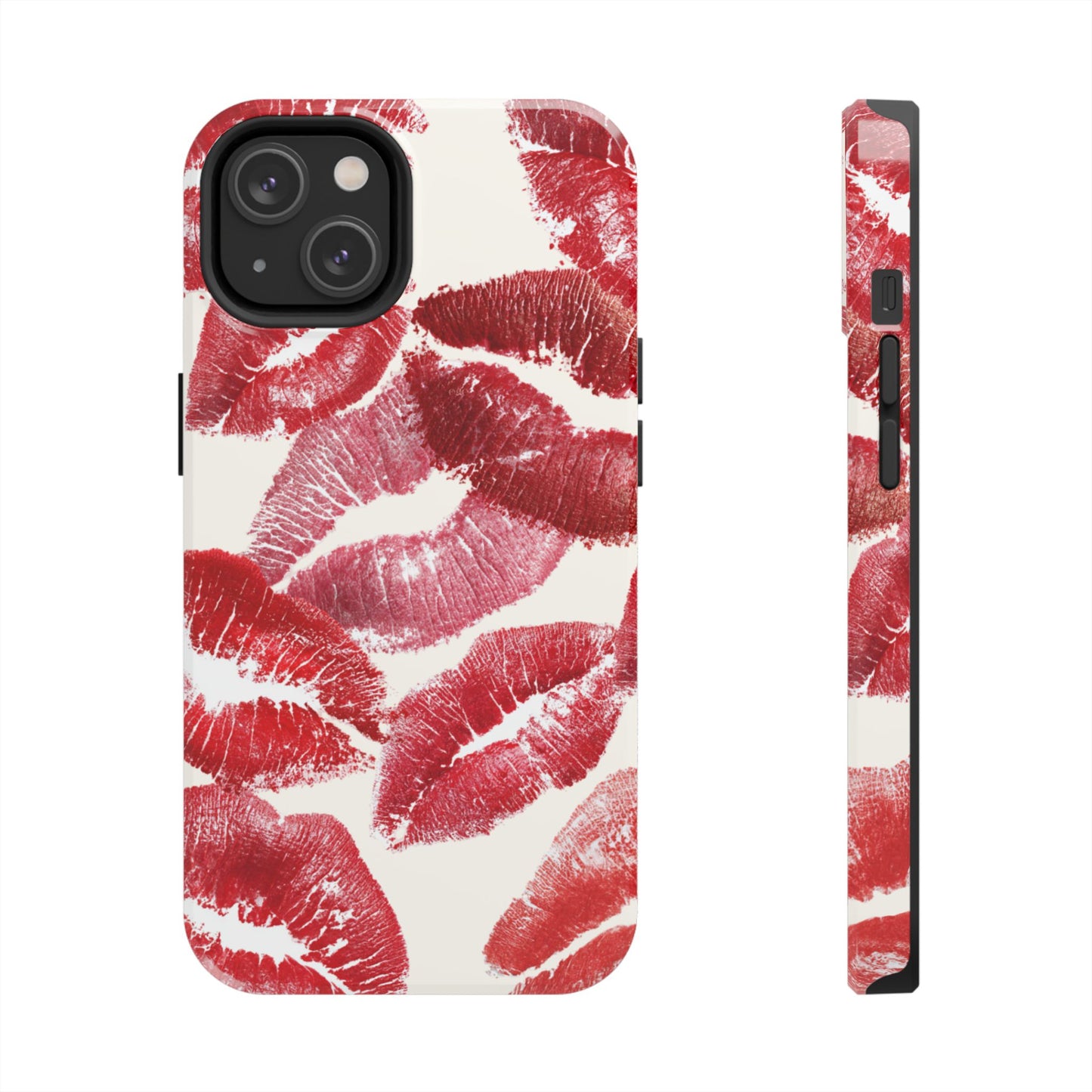 Red Lipstick Kiss Pattern Phone Case | Tough Phone Case