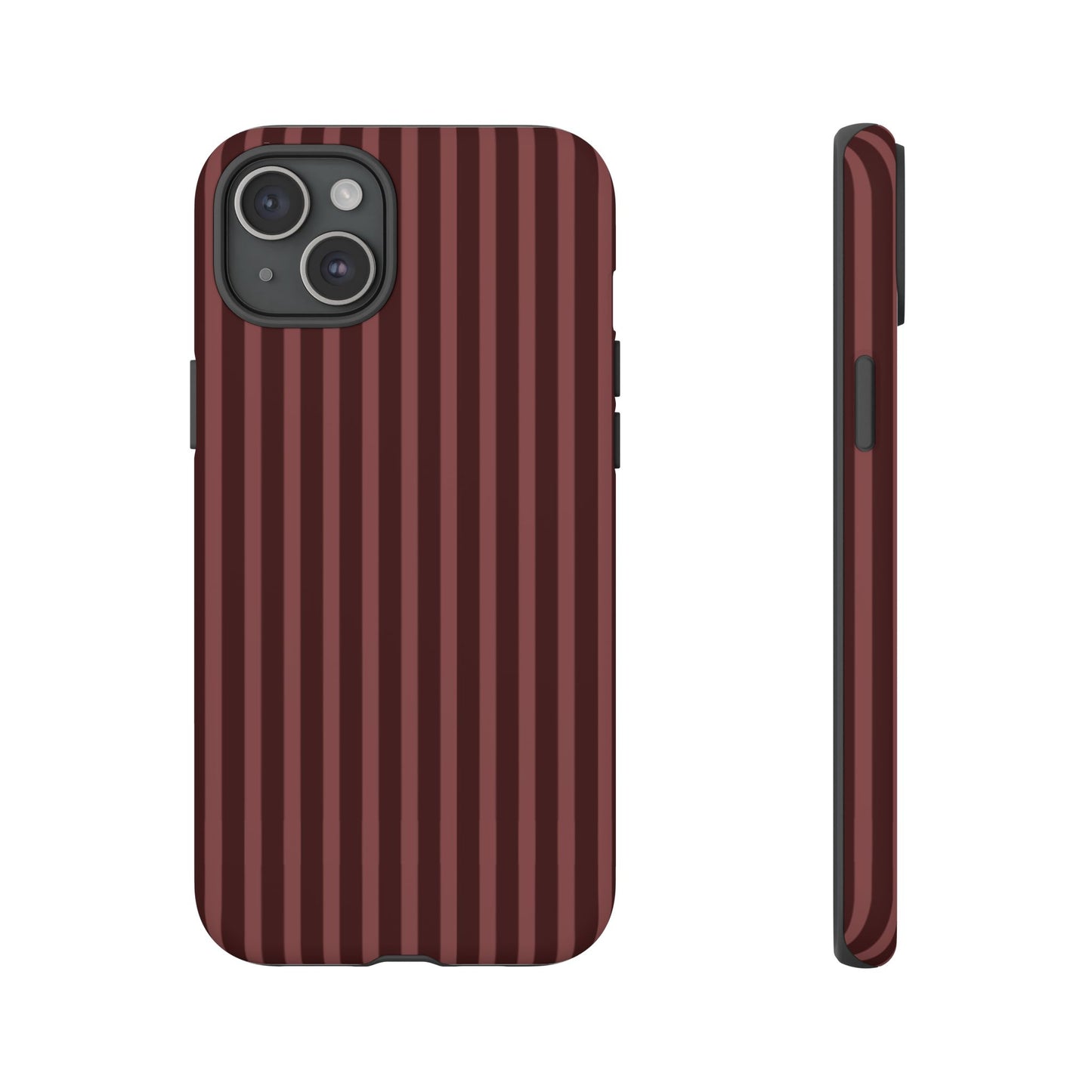 Striped Double Burgundy  — Tough Phone Case