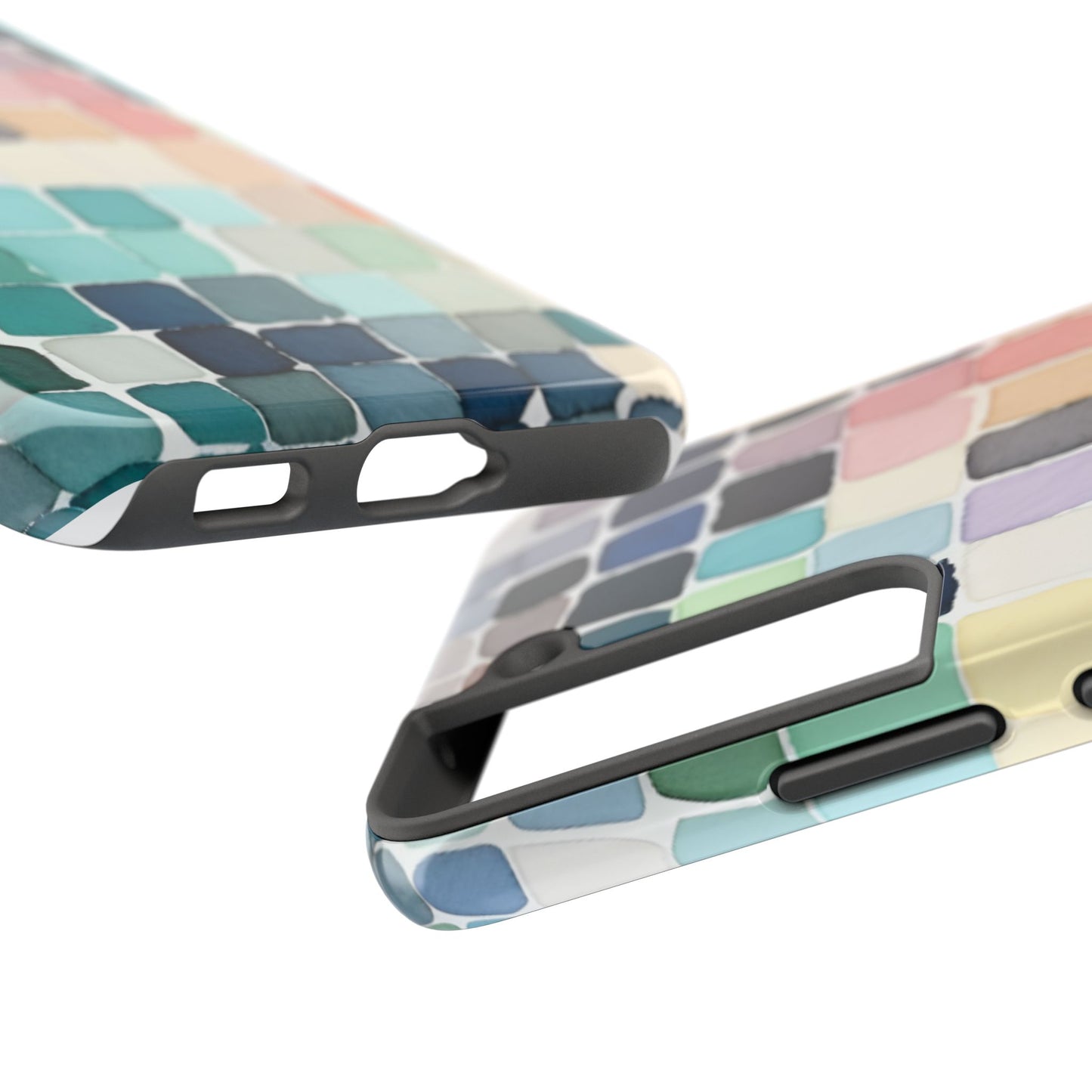 Watercolor —  Abstract Mosaic Tough Phone Case Pastel Tile Protective Cover