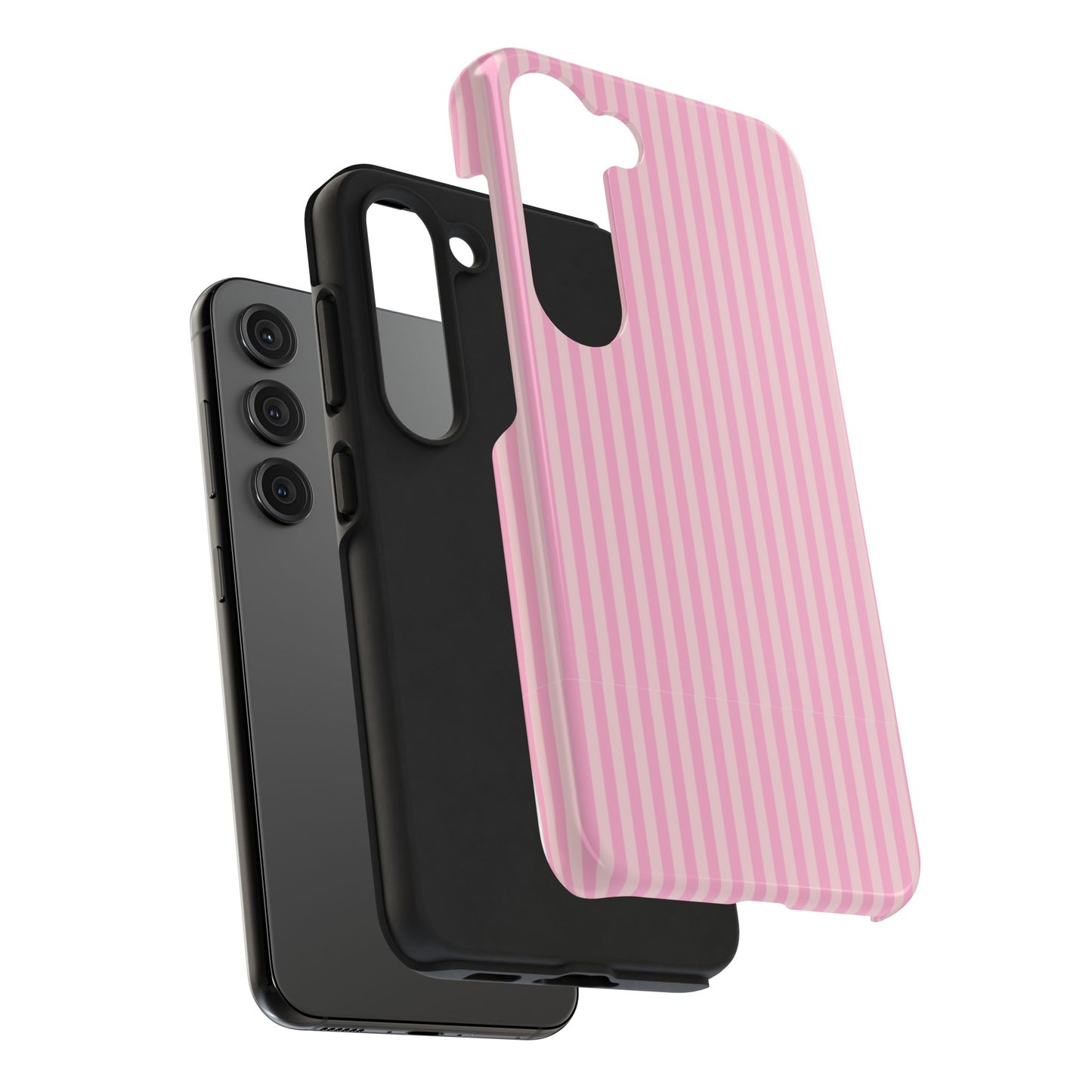 Pretty In Pink  – Pink Vertical Stripe Tough Phone Case