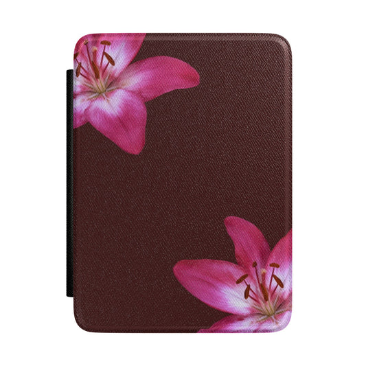 Burgundy Floral Lily  – Kindle Case