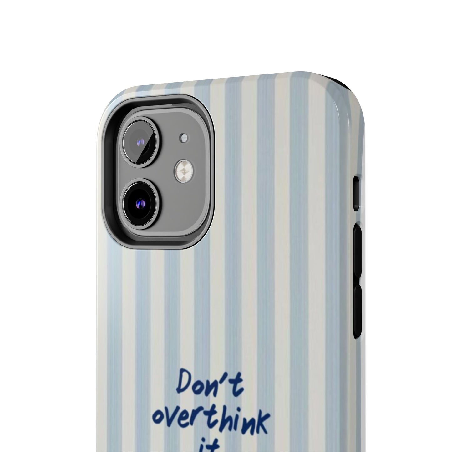 Snoopy "Don't Overthink It" Tough Phone Case — Striped Protective Cover
