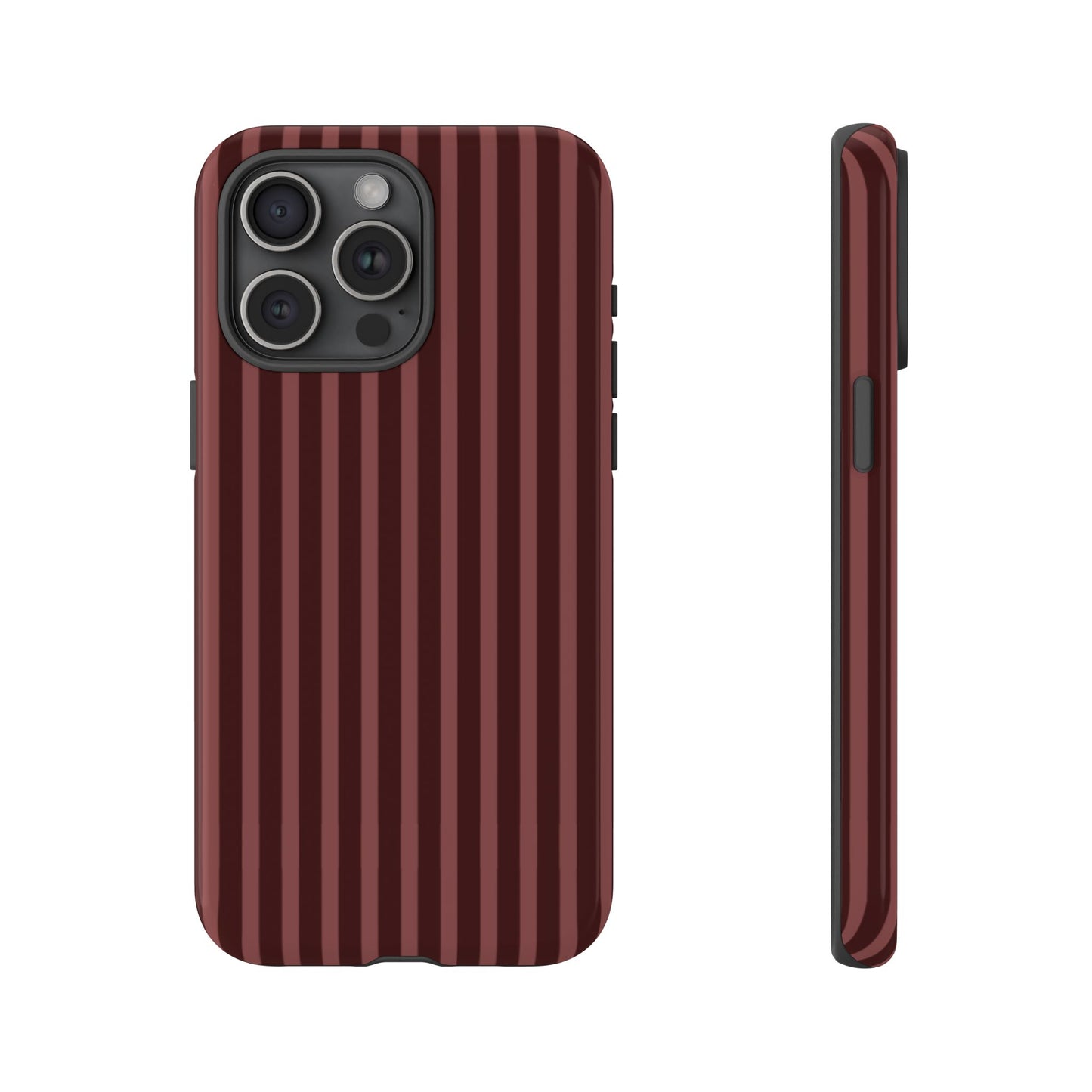 Striped Double Burgundy  — Tough Phone Case