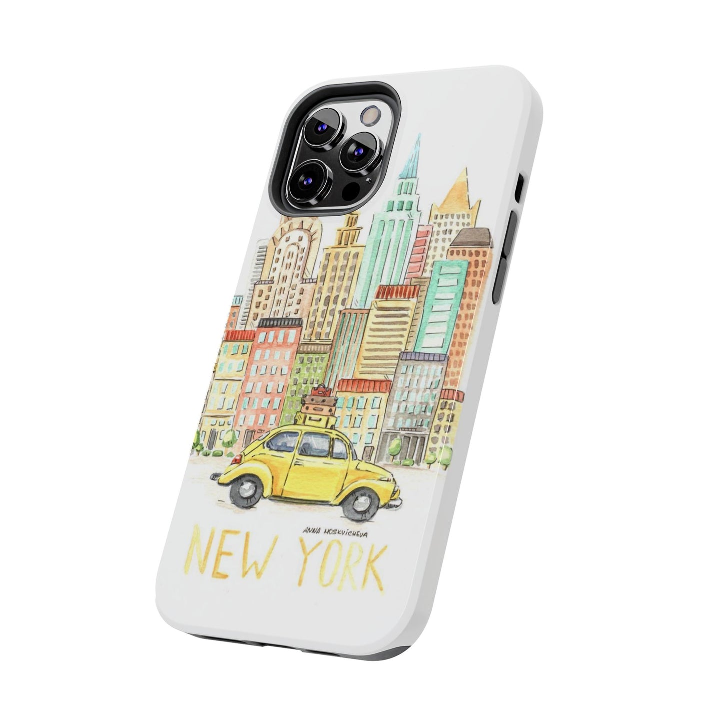 New York – New York Watercolor Skyline Tough Phone Case