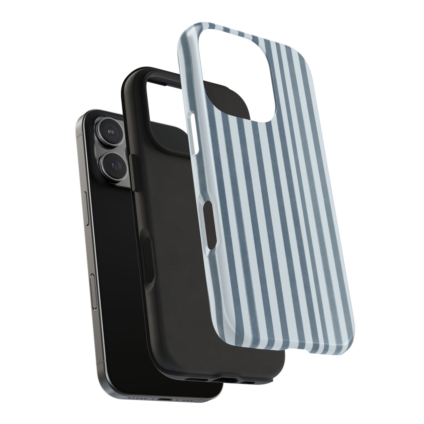 Rainy Day – Striped Tough Phone Case Blue Vertical Stripes,