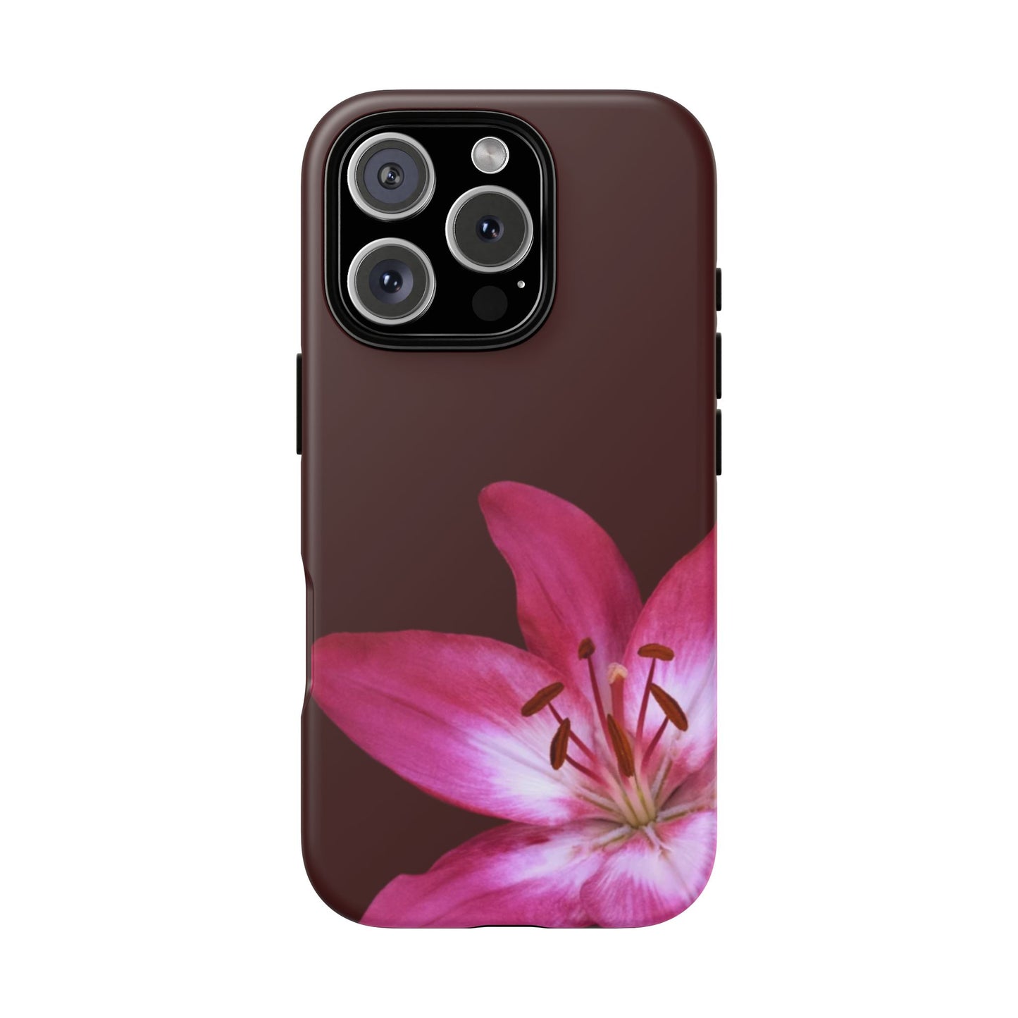 Burgundy Lily Floral – Phone Case Tough Case