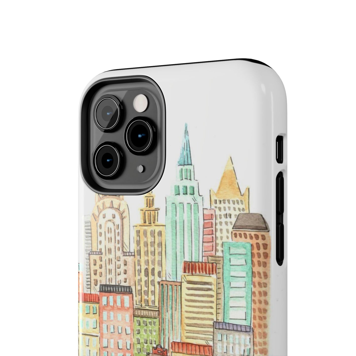 New York – New York Watercolor Skyline Tough Phone Case