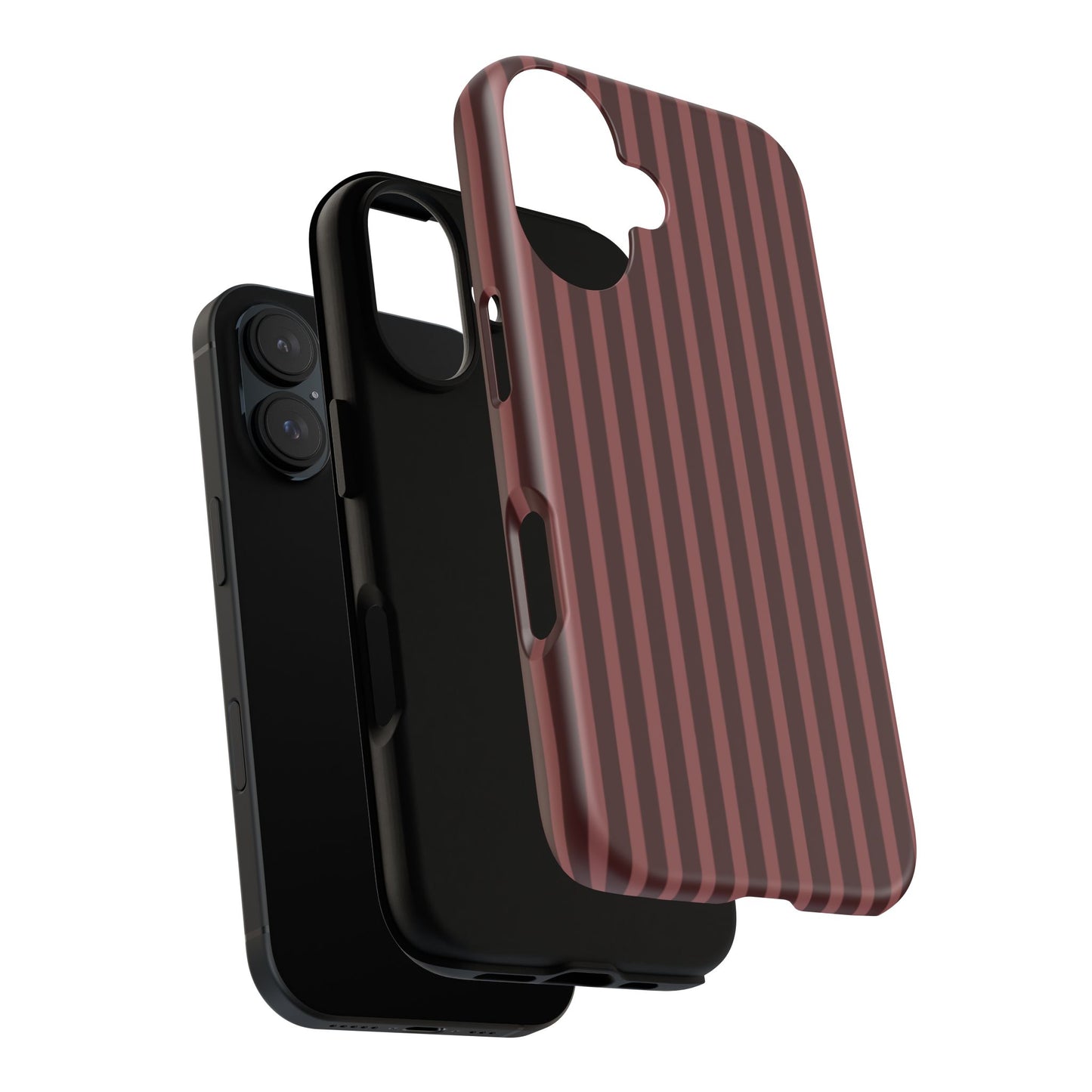 Striped Double Burgundy  — Tough Phone Case