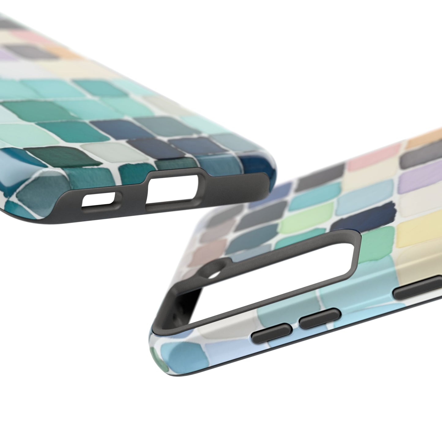 Watercolor —  Abstract Mosaic Tough Phone Case Pastel Tile Protective Cover