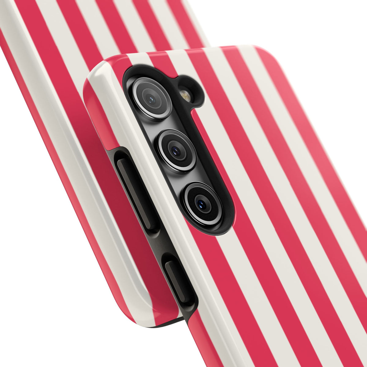 Red Strips — Red & White Vertical Stripe Tough Phone Case