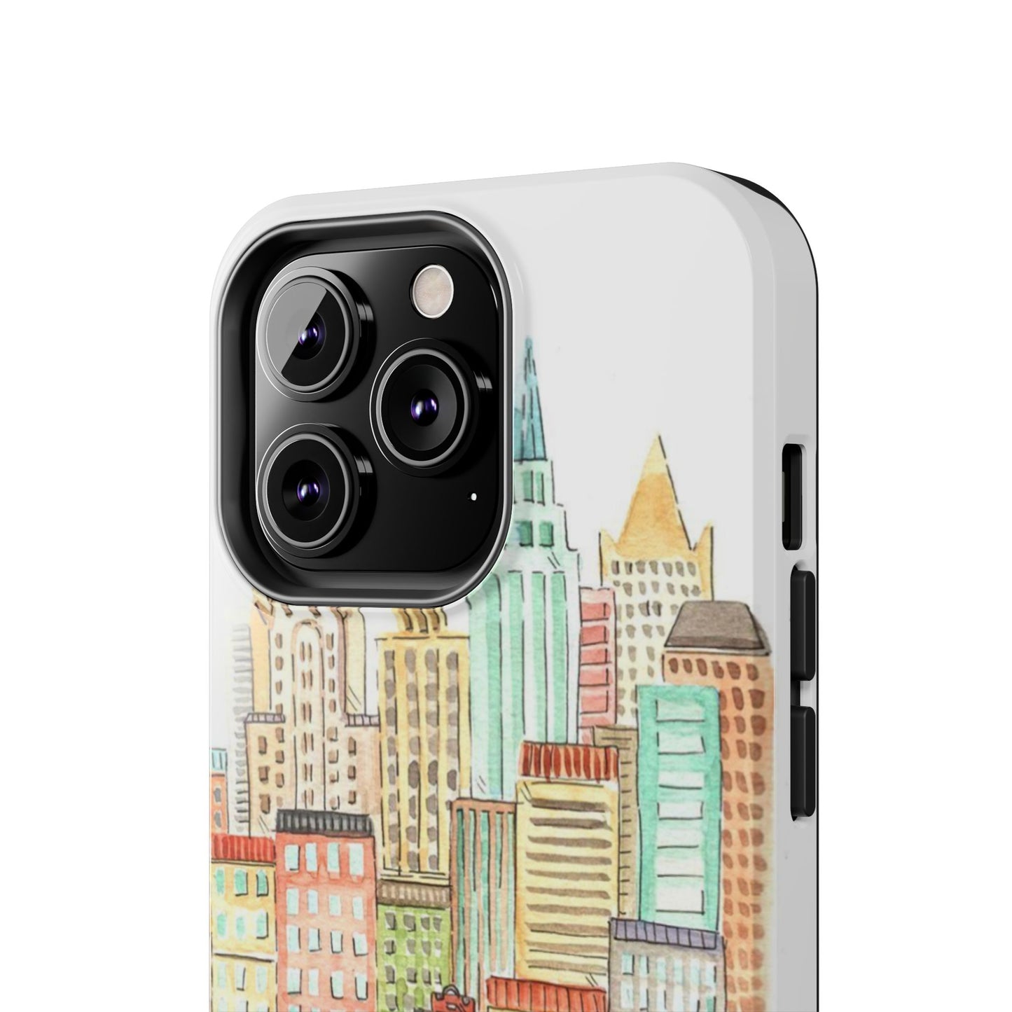 New York – New York Watercolor Skyline Tough Phone Case