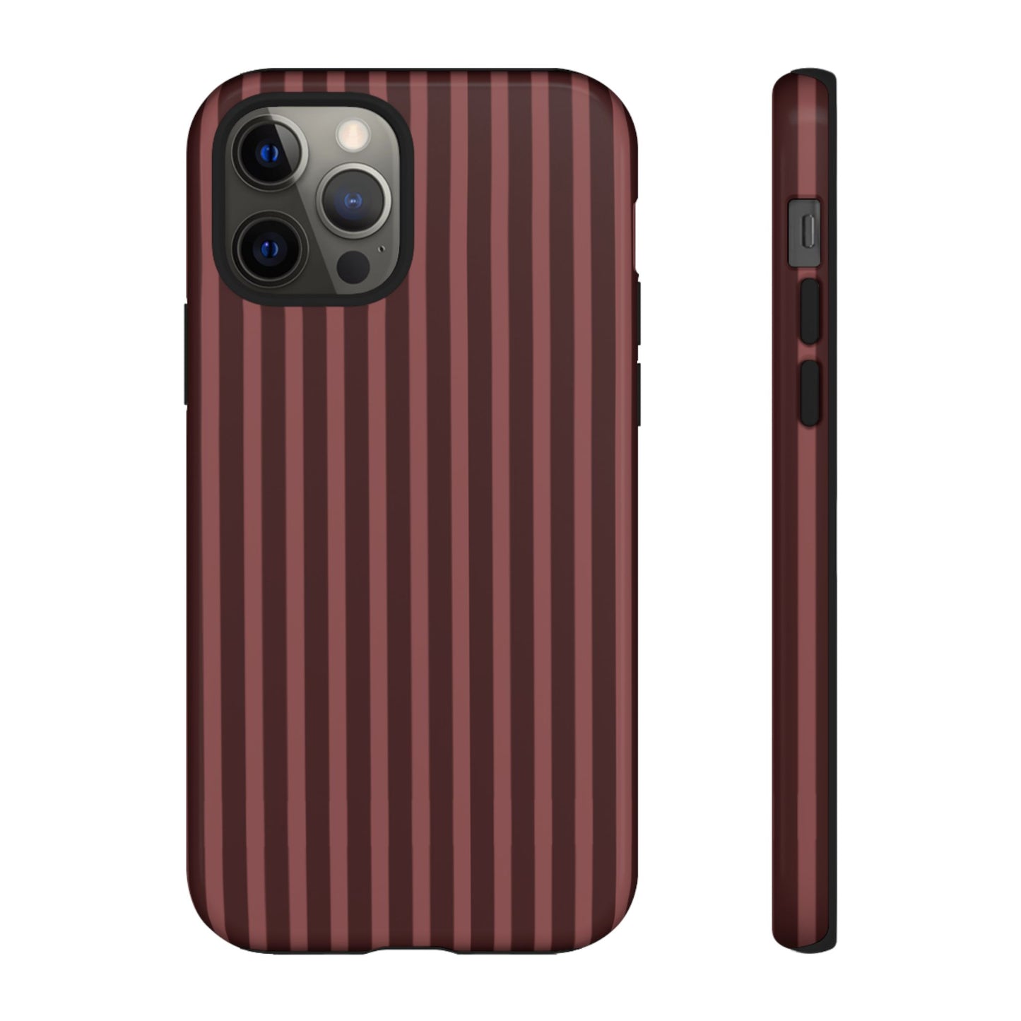 Striped Double Burgundy  — Tough Phone Case